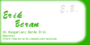 erik beran business card