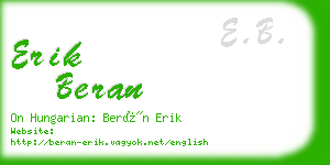 erik beran business card